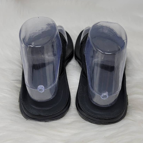 Chaco Black Leather Flip Flops Women's 8 - Picture 4 of 5